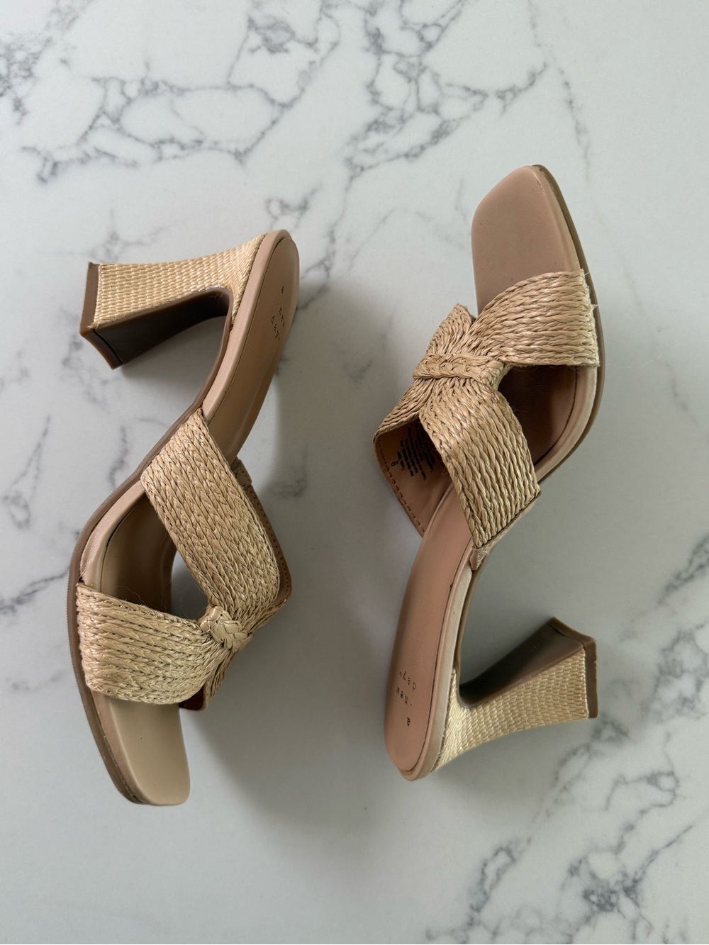 A New Day Tia Mule Heels - Beige - Size 9